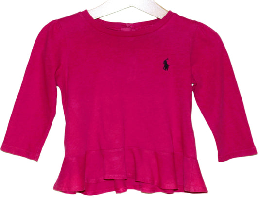Baby Girls Ralph Lauren Frill Bottom Jumper Age 9 Months